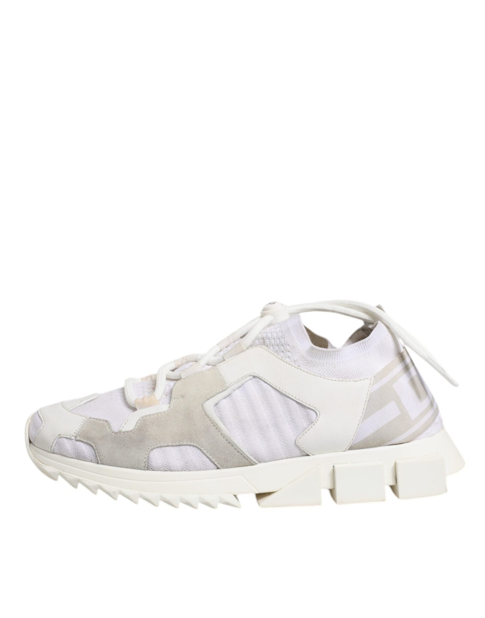 Dolce & Gabbana White Mesh Sorrento Trekking Sneakers Shoes - SMARTMARTNZ