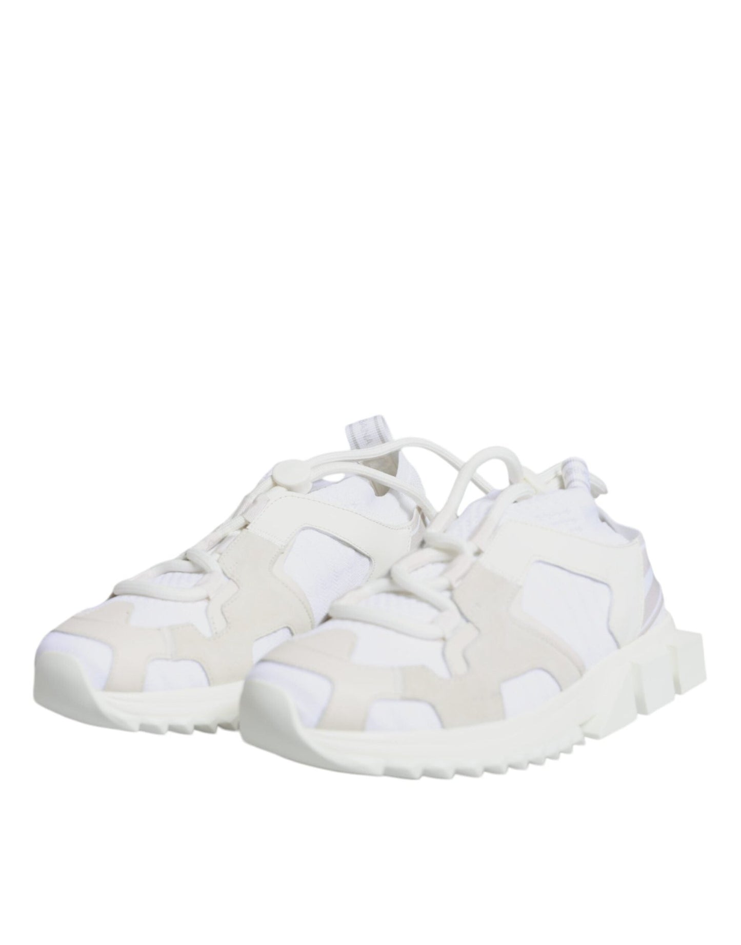 Dolce & Gabbana White Mesh Sorrento Trekking Sneakers Shoes - SMARTMARTNZ