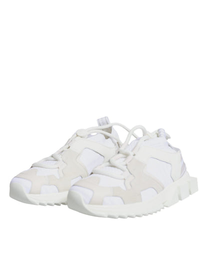 Dolce & Gabbana White Mesh Sorrento Trekking Sneakers Shoes - SMARTMARTNZ