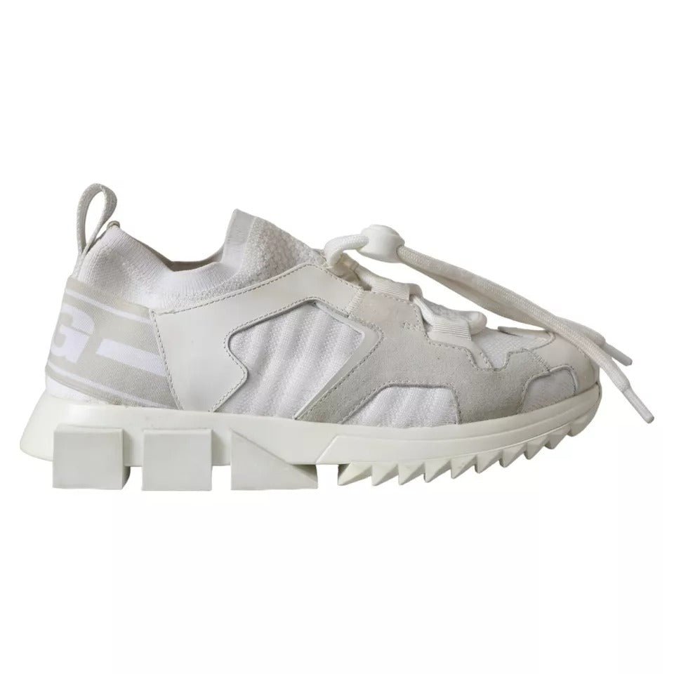 Dolce & Gabbana White Mesh Sorrento Trekking Sneakers Shoes - SMARTMARTNZ