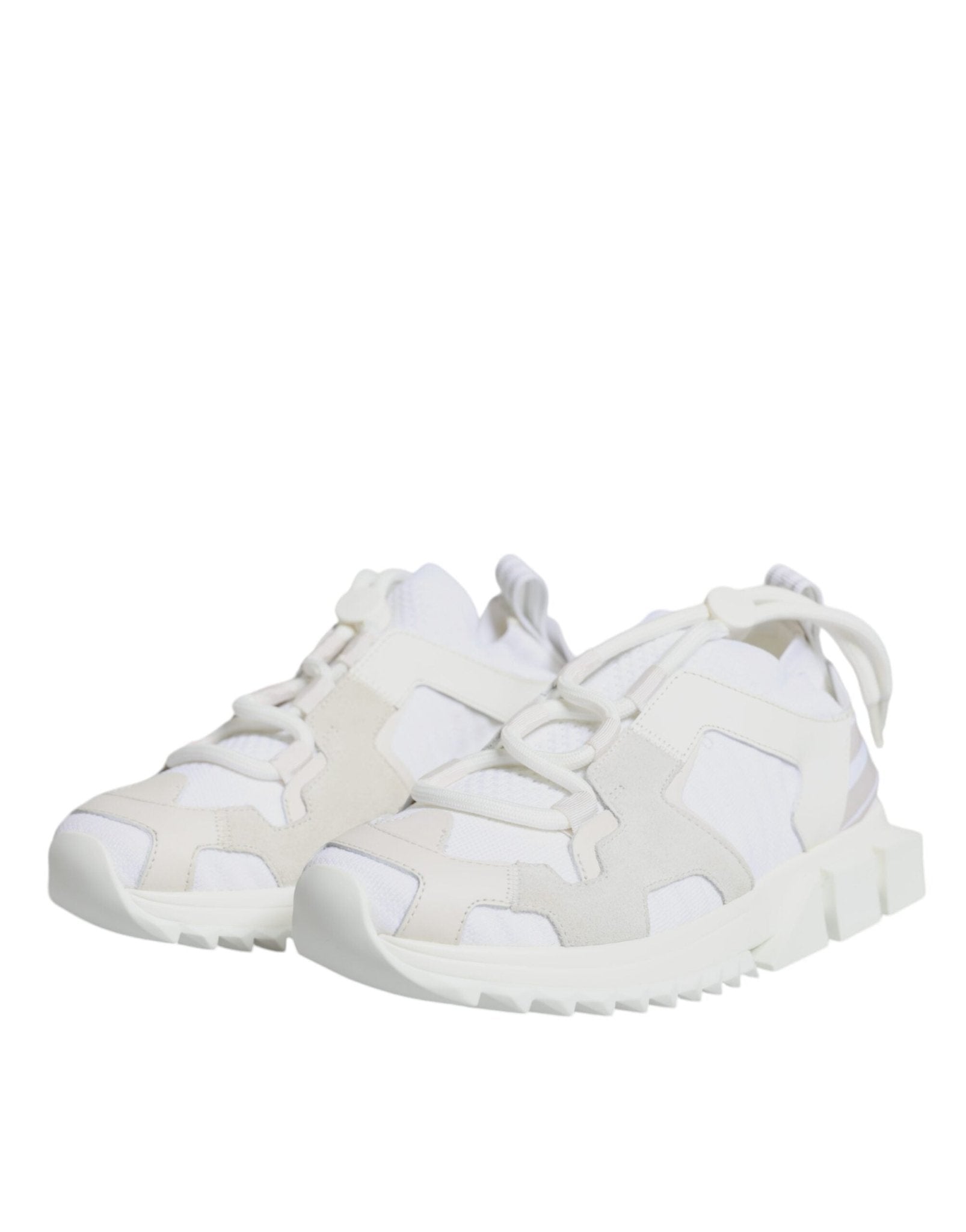 Dolce & Gabbana White Mesh Sorrento Trekking Sneakers Shoes - SMARTMARTNZ