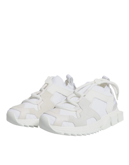 Dolce & Gabbana White Mesh Sorrento Trekking Sneakers Shoes - SMARTMARTNZ
