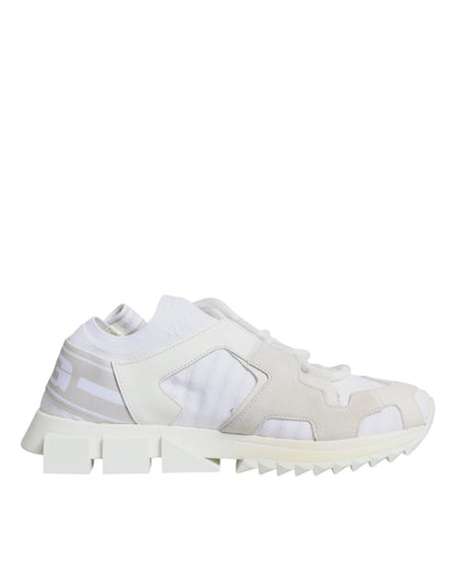 Dolce & Gabbana White Mesh Sorrento Trekking Sneakers Shoes - SMARTMARTNZ