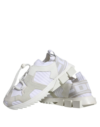 Dolce & Gabbana White Mesh Sorrento Trekking Sneakers Shoes - SMARTMARTNZ