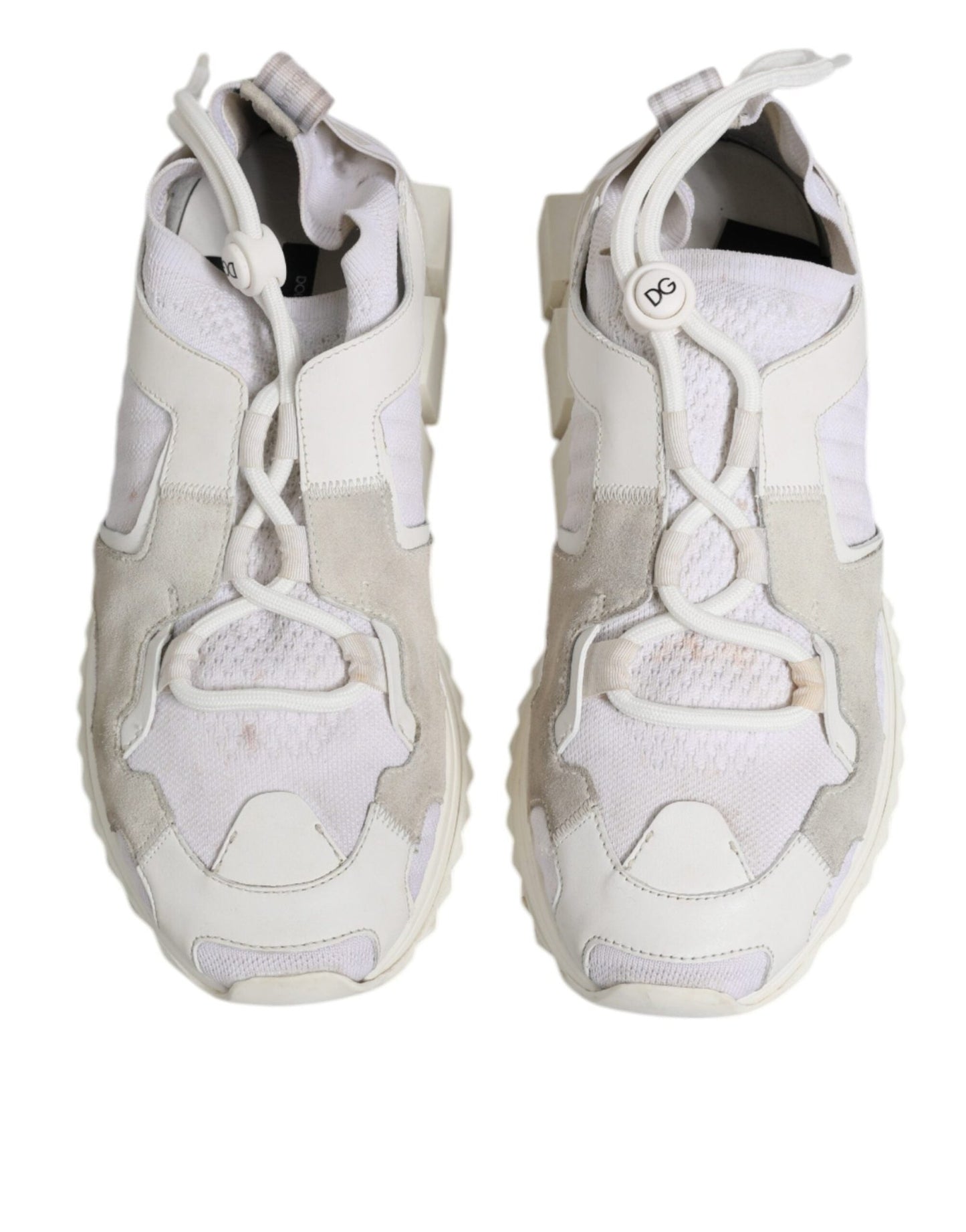 Dolce & Gabbana White Mesh Sorrento Trekking Sneakers Shoes - SMARTMARTNZ