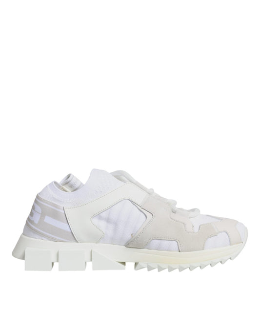 Dolce & Gabbana White Mesh Sorrento Trekking Sneakers Shoes - SMARTMARTNZ