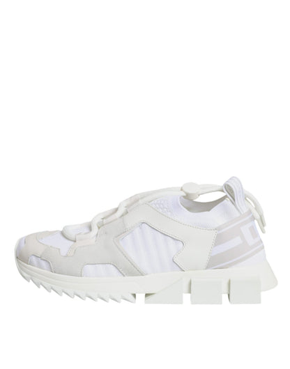 Dolce & Gabbana White Mesh Sorrento Trekking Sneakers Shoes - SMARTMARTNZ