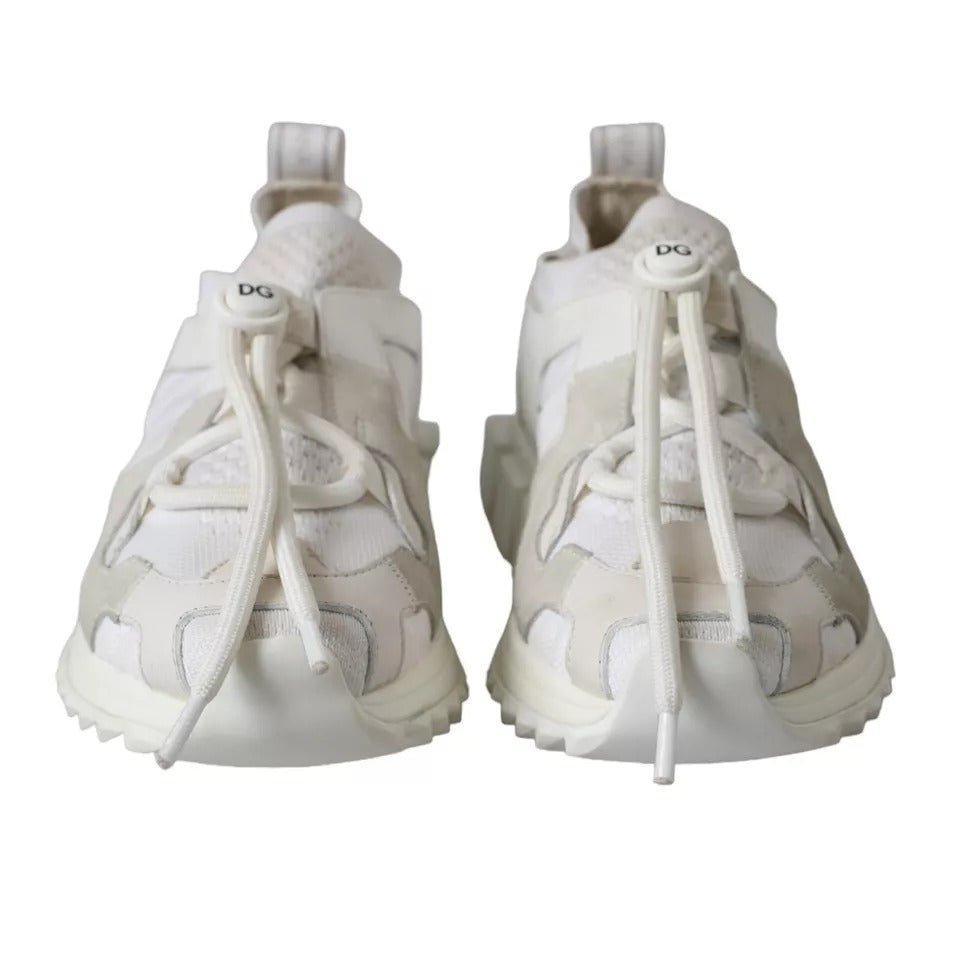 Dolce & Gabbana White Mesh Sorrento Trekking Sneakers Shoes - SMARTMARTNZ