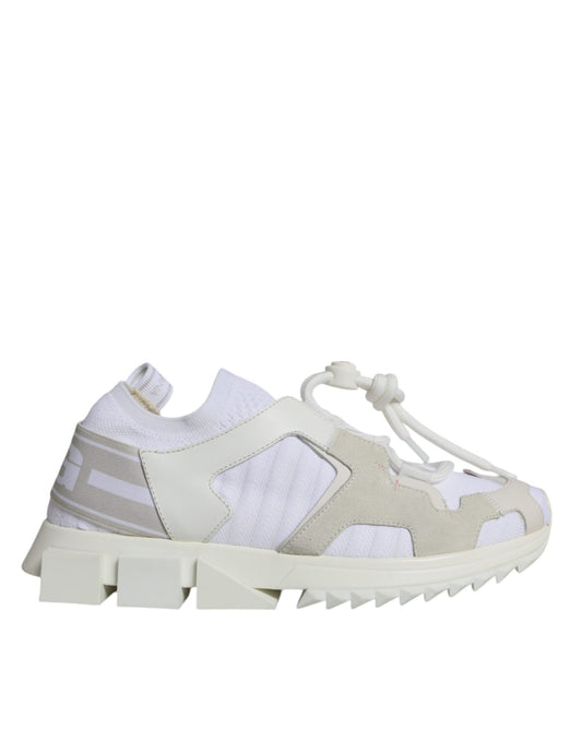 Dolce & Gabbana White Mesh Sorrento Trekking Sneakers Shoes - SMARTMARTNZ