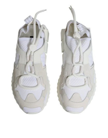 Dolce & Gabbana White Mesh Sorrento Trekking Sneakers Shoes - SMARTMARTNZ