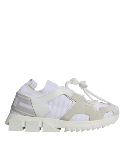 Dolce & Gabbana White Mesh Sorrento Trekking Sneakers Shoes - SMARTMARTNZ