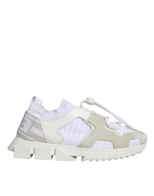 Dolce & Gabbana White Mesh Sorrento Trekking Sneakers Shoes - SMARTMARTNZ