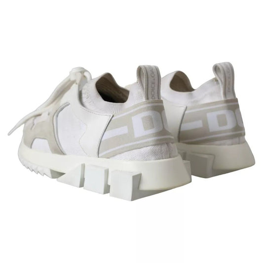 Dolce & Gabbana White Mesh Sorrento Trekking Sneakers Shoes - SMARTMARTNZ
