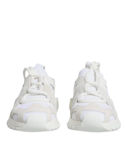 Dolce & Gabbana White Mesh Sorrento Trekking Sneakers Shoes - SMARTMARTNZ