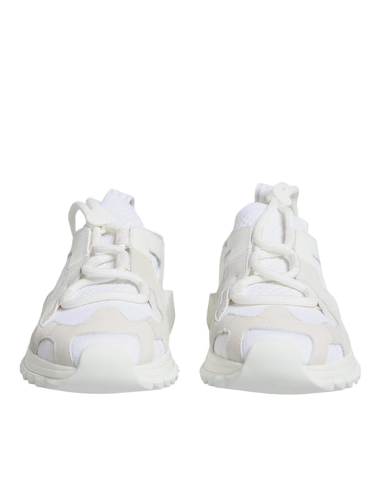 Dolce & Gabbana White Mesh Sorrento Trekking Sneakers Shoes - SMARTMARTNZ