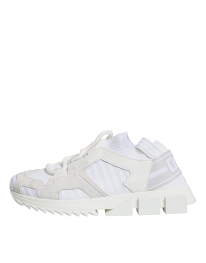 Dolce & Gabbana White Mesh Sorrento Trekking Sneakers Shoes - SMARTMARTNZ