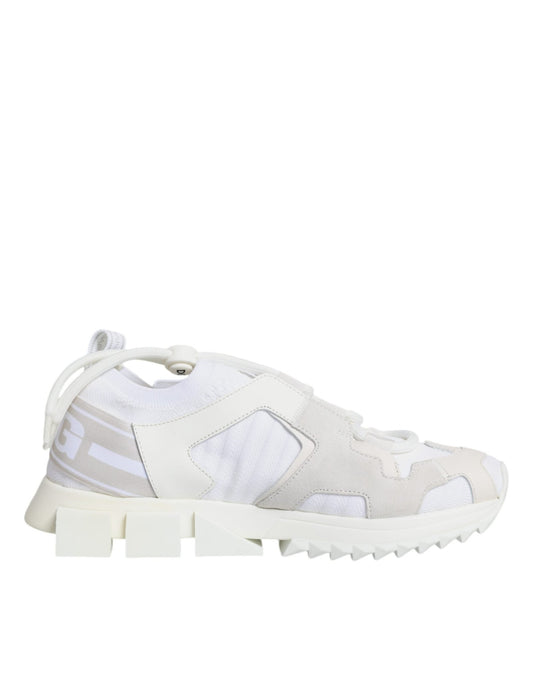 Dolce & Gabbana White Mesh Sorrento Trekking Sneakers Shoes - SMARTMARTNZ