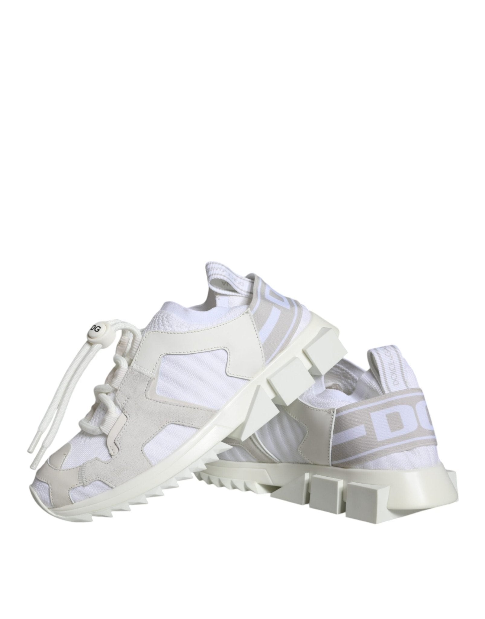 Dolce & Gabbana White Mesh Sorrento Trekking Sneakers Shoes - SMARTMARTNZ