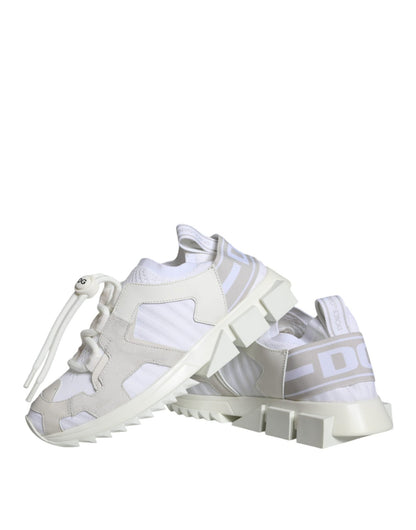 Dolce & Gabbana White Mesh Sorrento Trekking Sneakers Shoes - SMARTMARTNZ