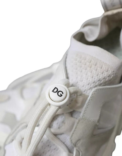 Dolce & Gabbana White Mesh Sorrento Trekking Sneakers Shoes - SMARTMARTNZ