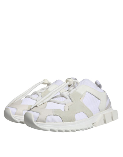 Dolce & Gabbana White Mesh Sorrento Trekking Sneakers Shoes - SMARTMARTNZ