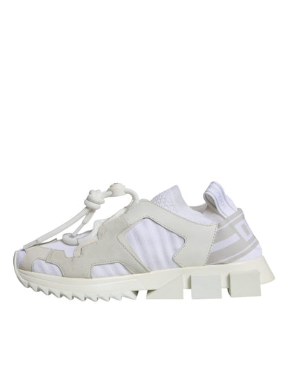 Dolce & Gabbana White Mesh Sorrento Trekking Sneakers Shoes - SMARTMARTNZ