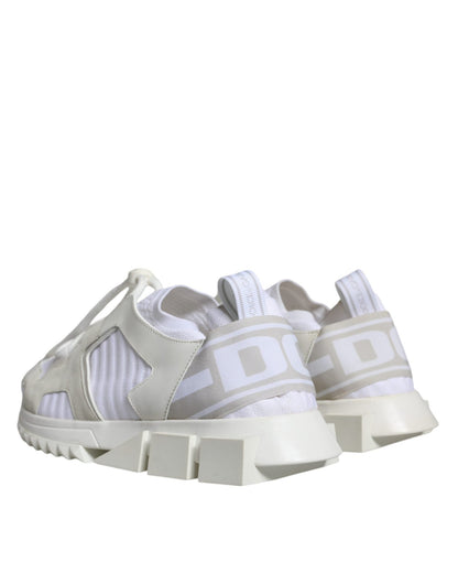 Dolce & Gabbana White Mesh Sorrento Trekking Sneakers Shoes - SMARTMARTNZ