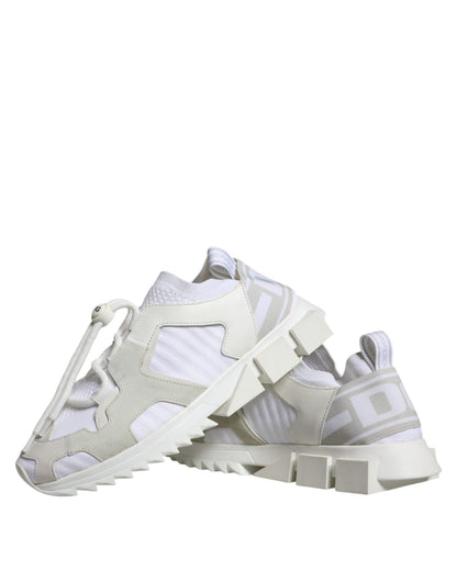 Dolce & Gabbana White Mesh Sorrento Trekking Sneakers Shoes - SMARTMARTNZ