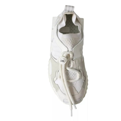 Dolce & Gabbana White Mesh Sorrento Trekking Sneakers Shoes - SMARTMARTNZ