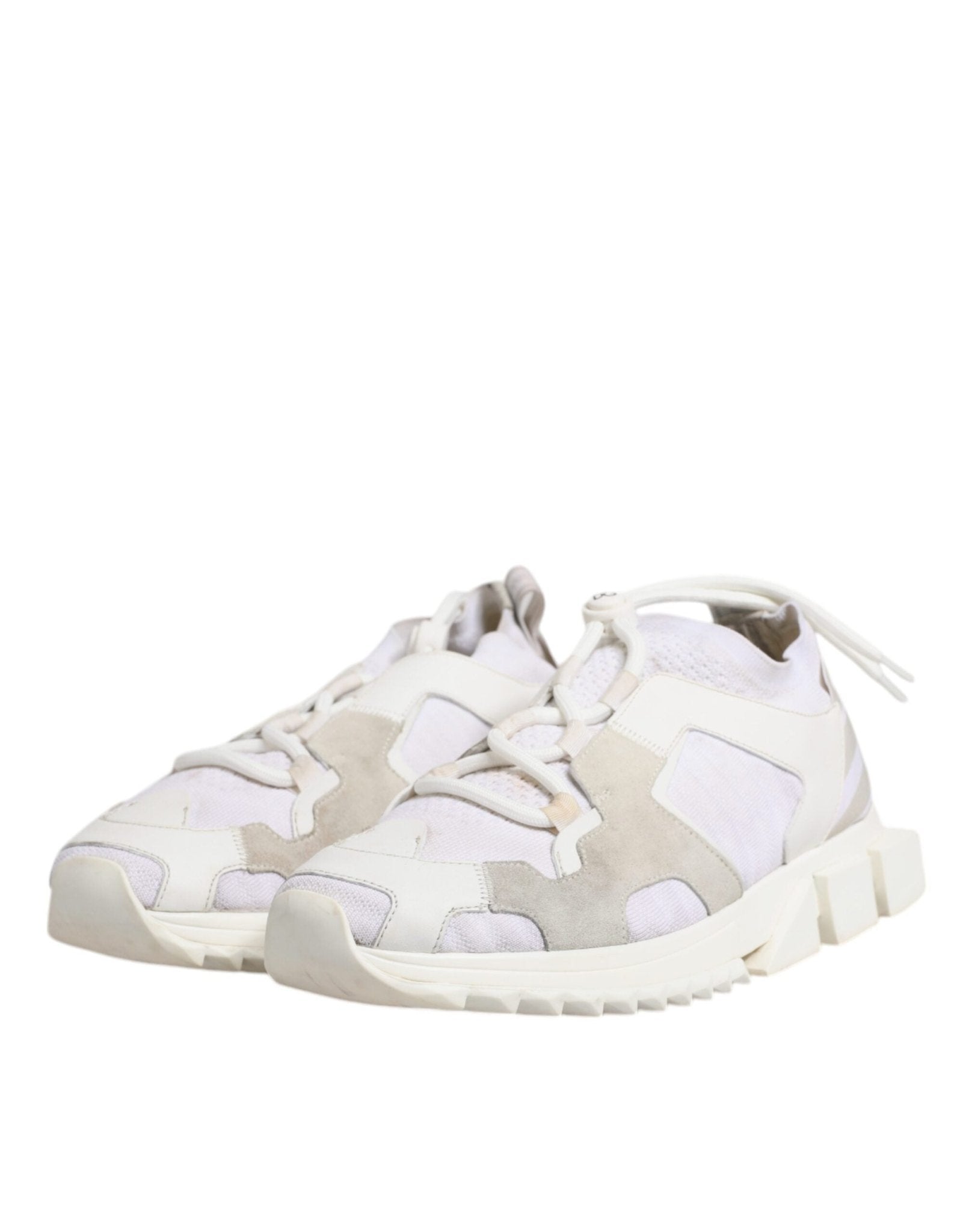 Dolce & Gabbana White Mesh Sorrento Trekking Sneakers Shoes - SMARTMARTNZ