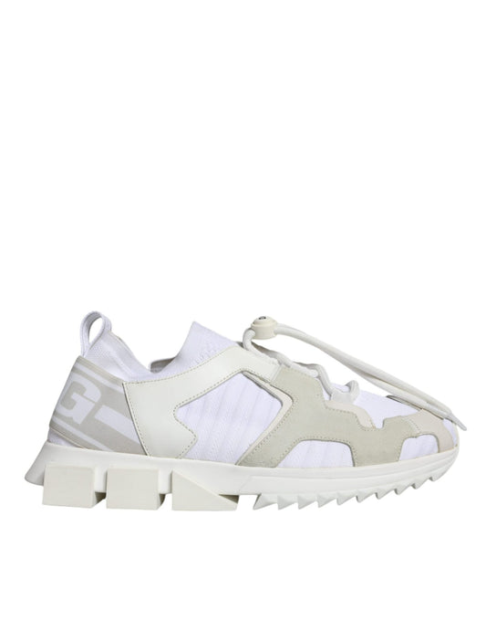 Dolce & Gabbana White Mesh Sorrento Trekking Sneakers Shoes - SMARTMARTNZ