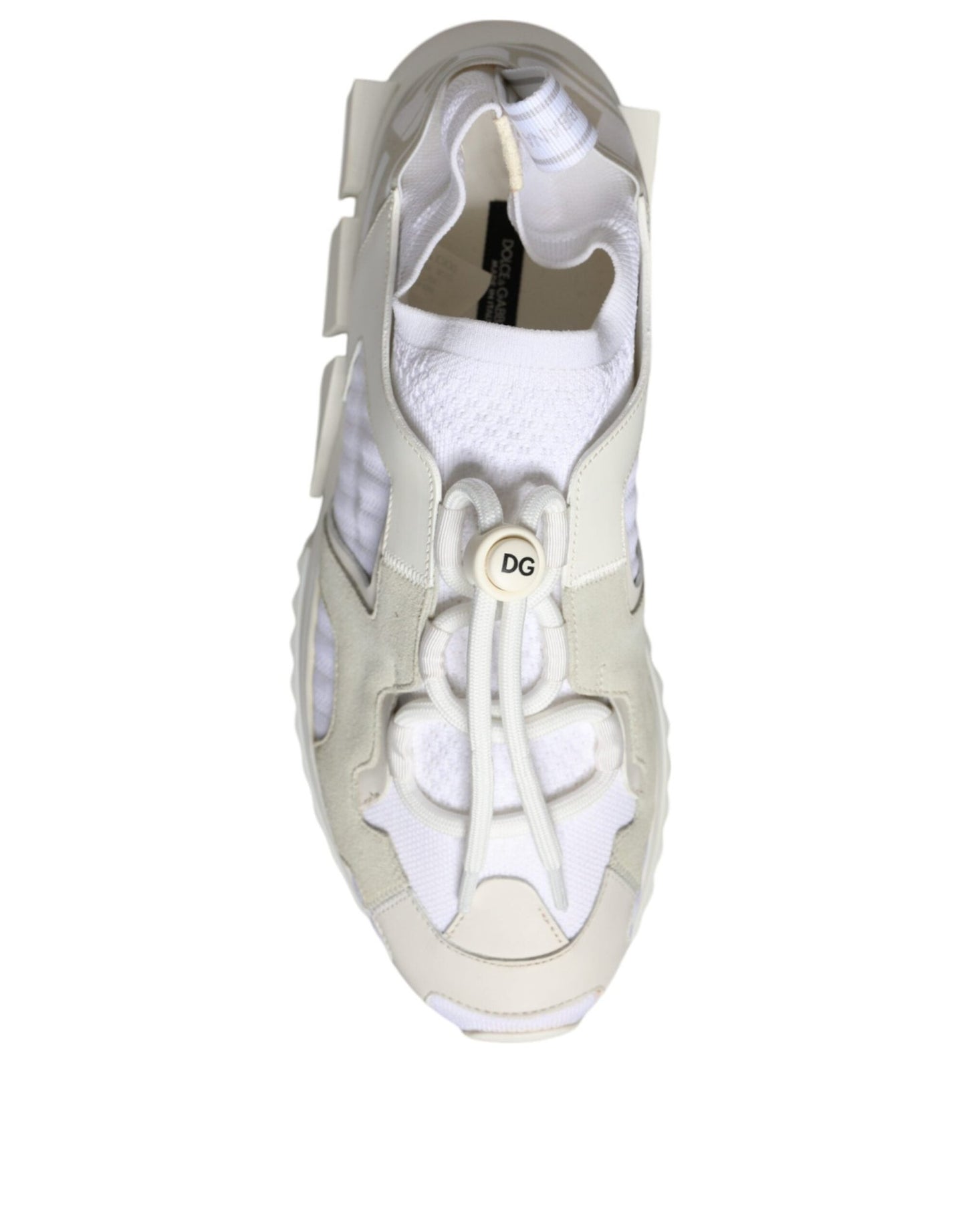 Dolce & Gabbana White Mesh Sorrento Trekking Sneakers Shoes - SMARTMARTNZ