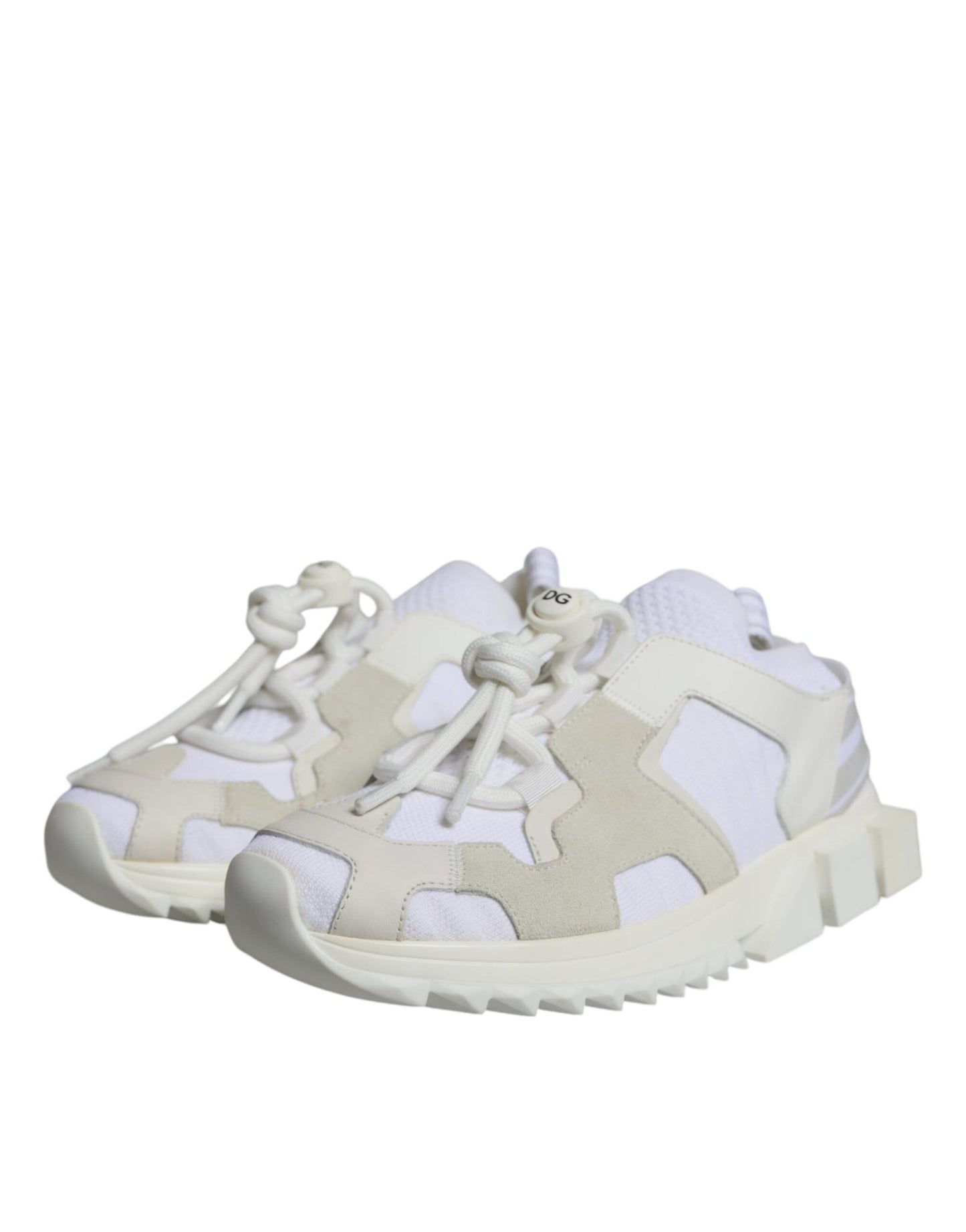 Dolce & Gabbana White Mesh Sorrento Trekking Sneakers Shoes - SMARTMARTNZ