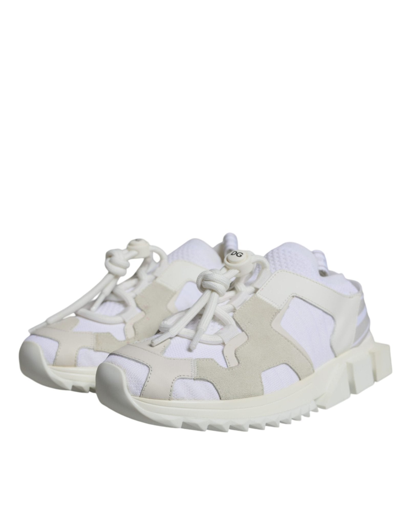 Dolce & Gabbana White Mesh Sorrento Trekking Sneakers Shoes - SMARTMARTNZ