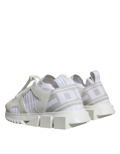 Dolce & Gabbana White Mesh Sorrento Trekking Sneakers Shoes - SMARTMARTNZ