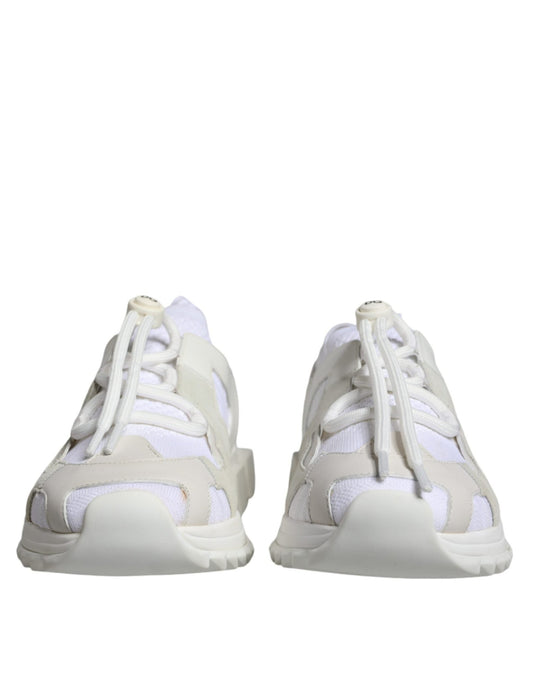 Dolce & Gabbana White Mesh Sorrento Trekking Sneakers Shoes - SMARTMARTNZ