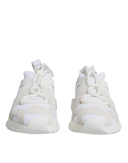 Dolce & Gabbana White Mesh Sorrento Trekking Sneakers Shoes - SMARTMARTNZ
