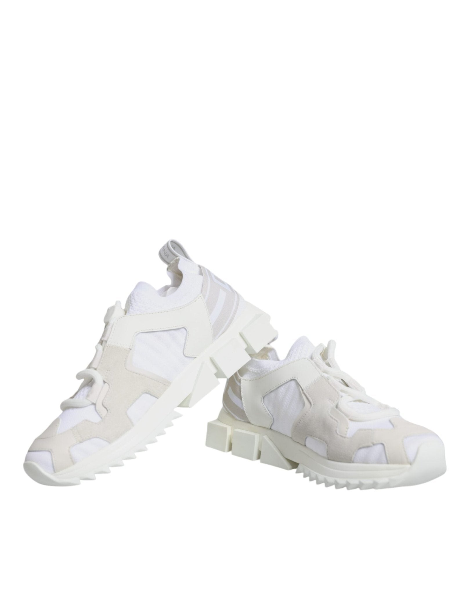 Dolce & Gabbana White Mesh Sorrento Trekking Sneakers Shoes - SMARTMARTNZ