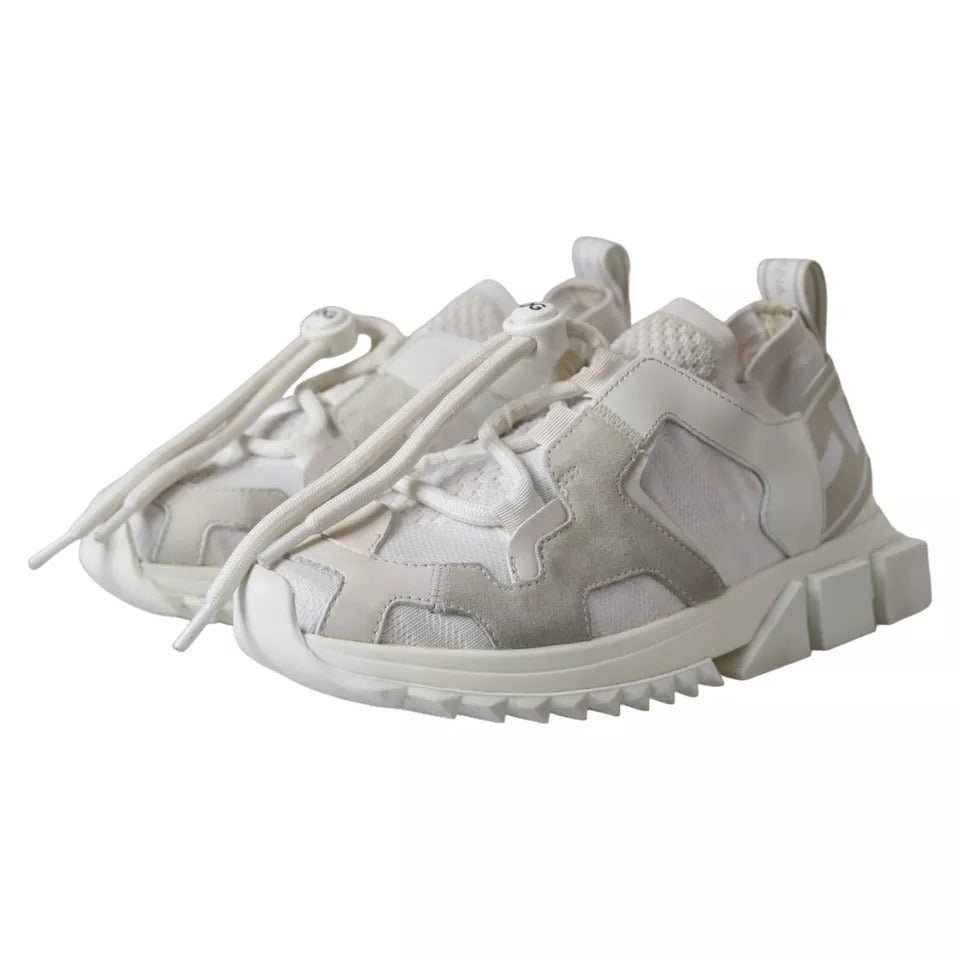 Dolce & Gabbana White Mesh Sorrento Trekking Sneakers Shoes - SMARTMARTNZ