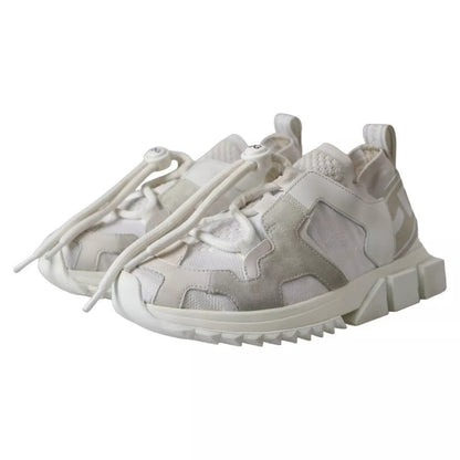 Dolce & Gabbana White Mesh Sorrento Trekking Sneakers Shoes - SMARTMARTNZ