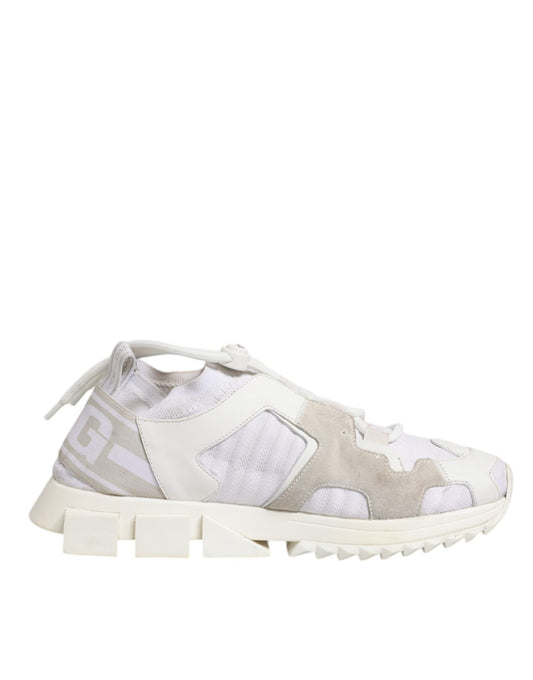 Dolce & Gabbana White Mesh Sorrento Trekking Sneakers Shoes - SMARTMARTNZ