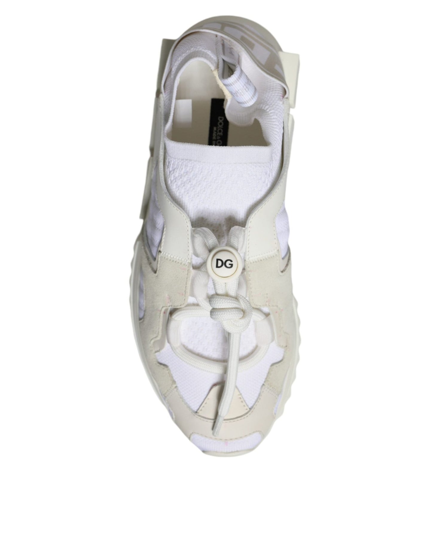 Dolce & Gabbana White Mesh Sorrento Trekking Sneakers Shoes - SMARTMARTNZ