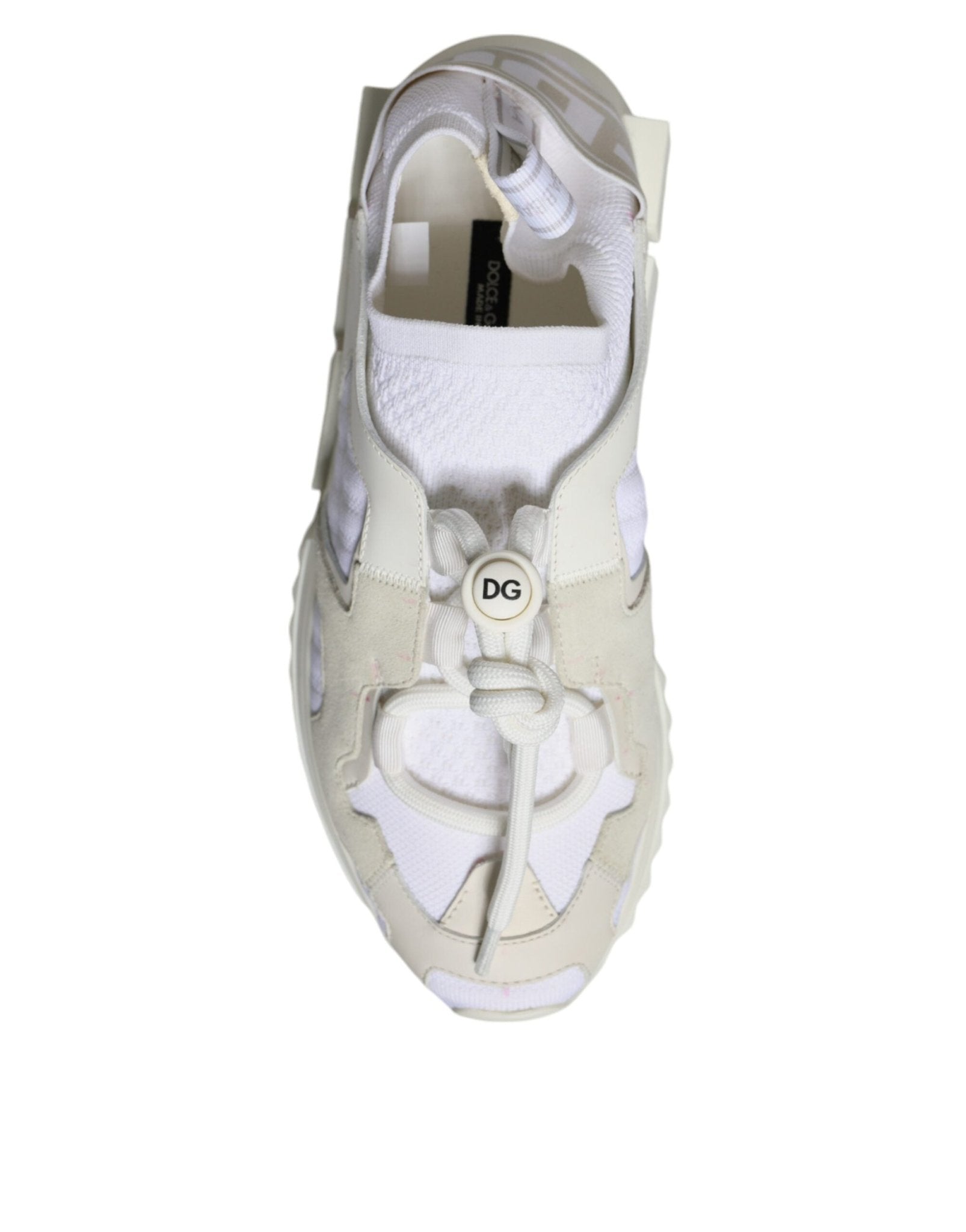 Dolce & Gabbana White Mesh Sorrento Trekking Sneakers Shoes - SMARTMARTNZ
