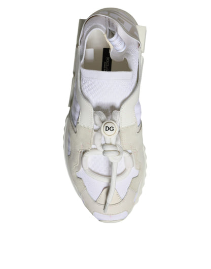 Dolce & Gabbana White Mesh Sorrento Trekking Sneakers Shoes - SMARTMARTNZ