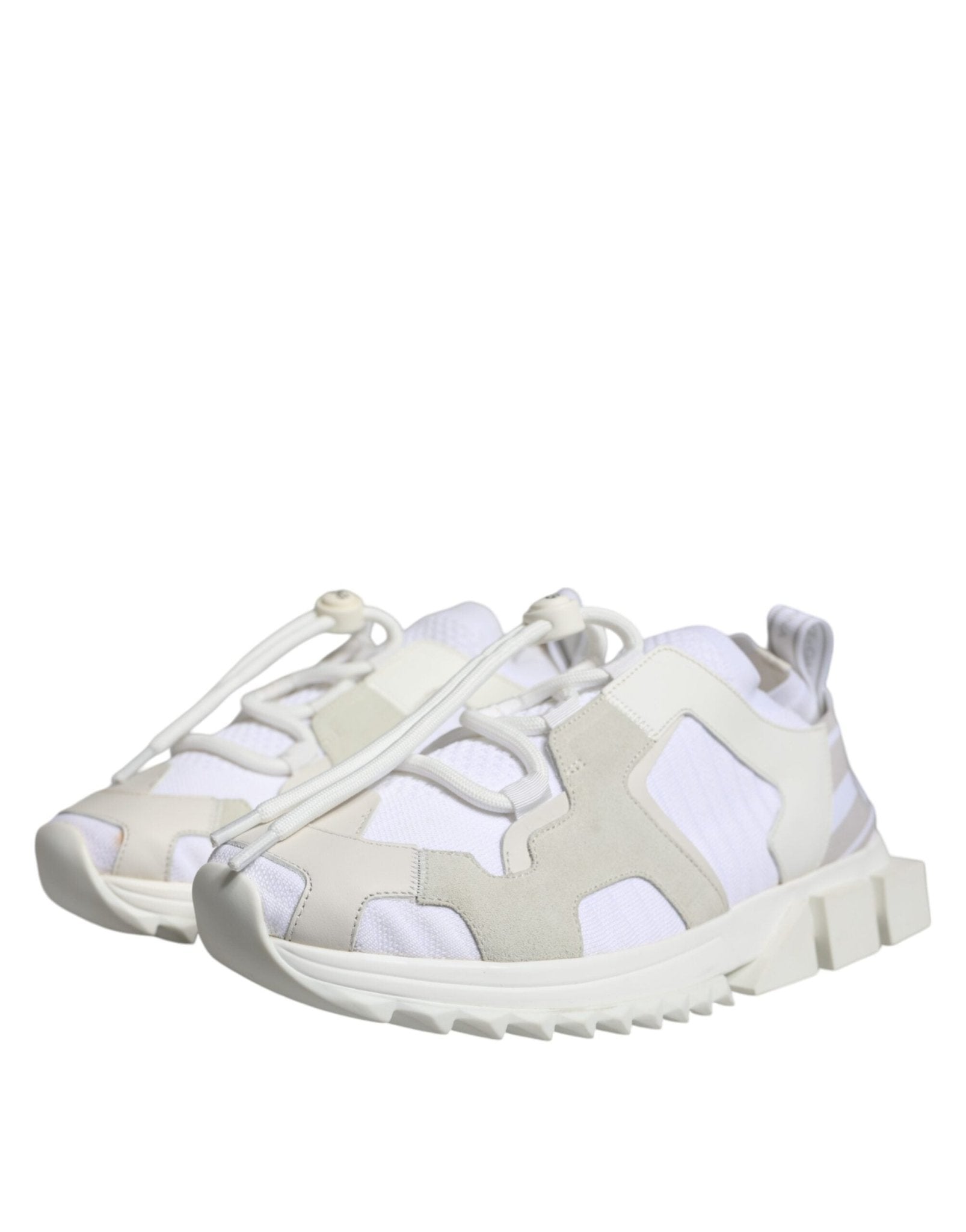 Dolce & Gabbana White Mesh Sorrento Trekking Sneakers Shoes - SMARTMARTNZ