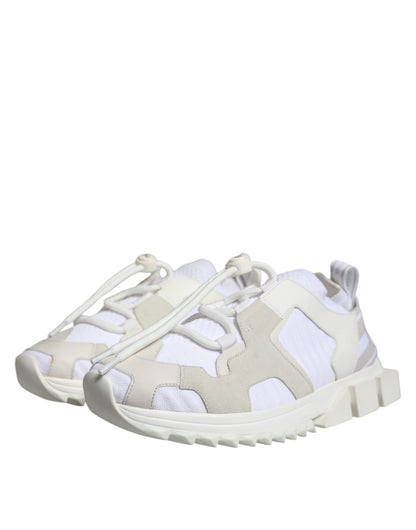 Dolce & Gabbana White Mesh Sorrento Trekking Sneakers Shoes - SMARTMARTNZ