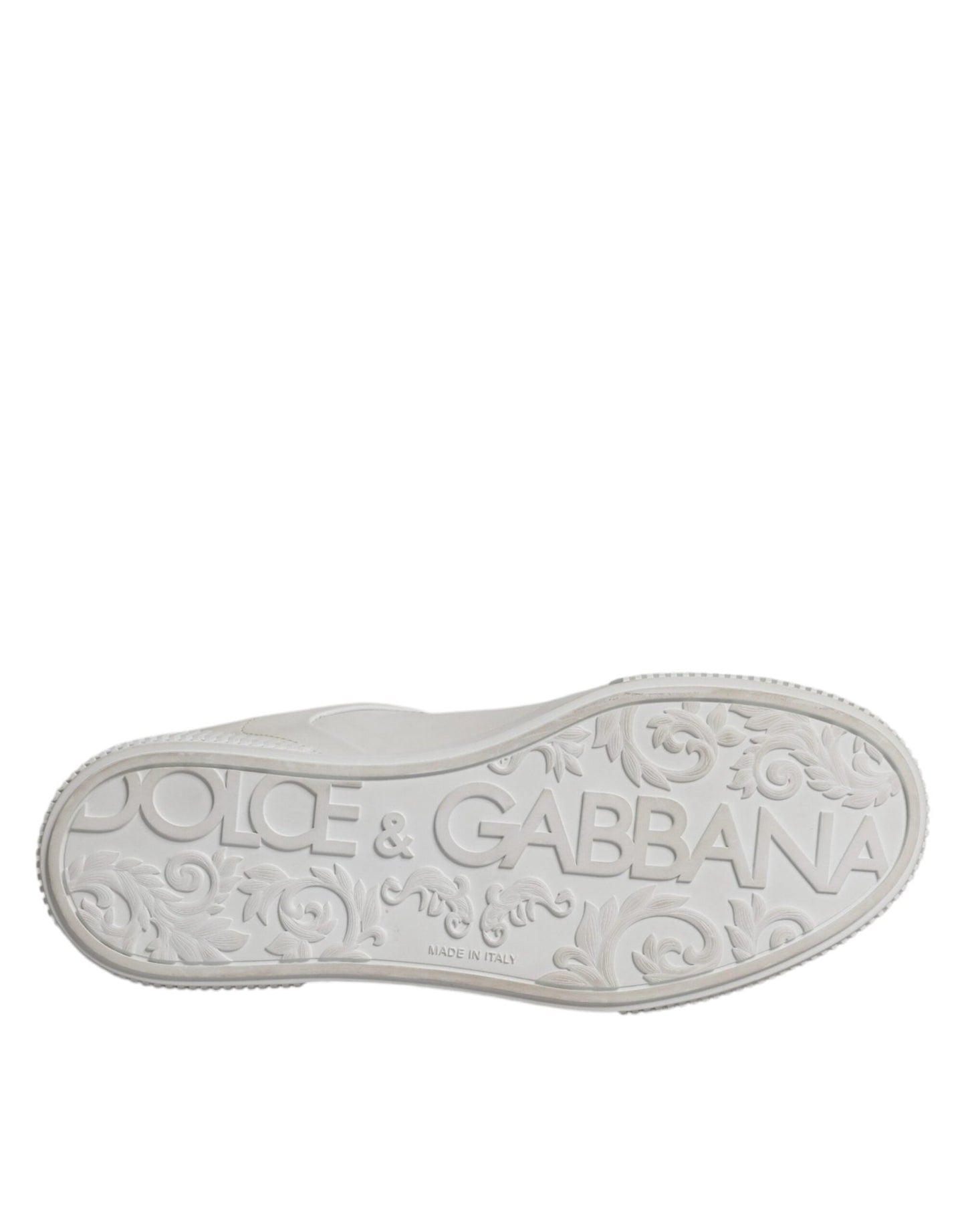 Dolce & Gabbana White Miami Leather Low Top Sneakers Shoes - SMARTMARTNZ