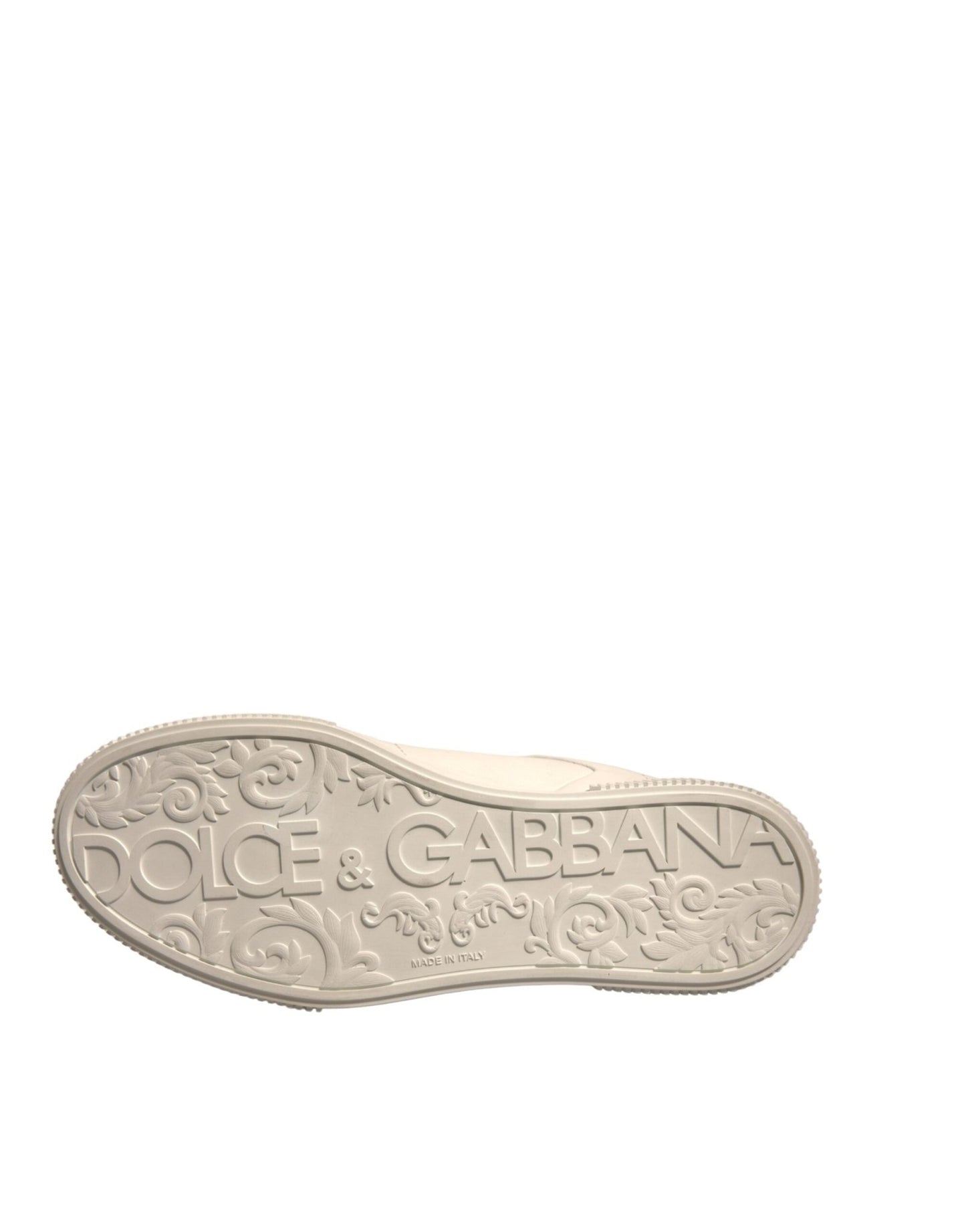 Dolce & Gabbana White Miami Leather Low Top Sneakers Shoes - SMARTMARTNZ