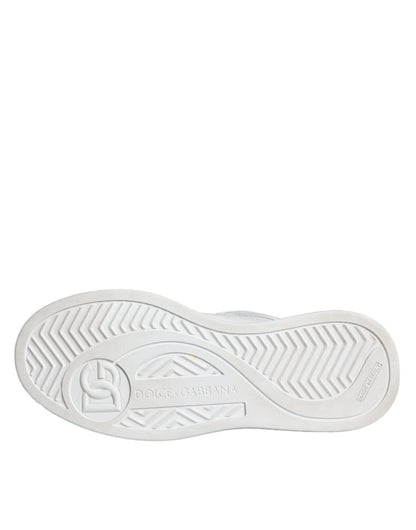 Dolce & Gabbana White Miami Leather Low Top Sneakers Shoes - SMARTMARTNZ