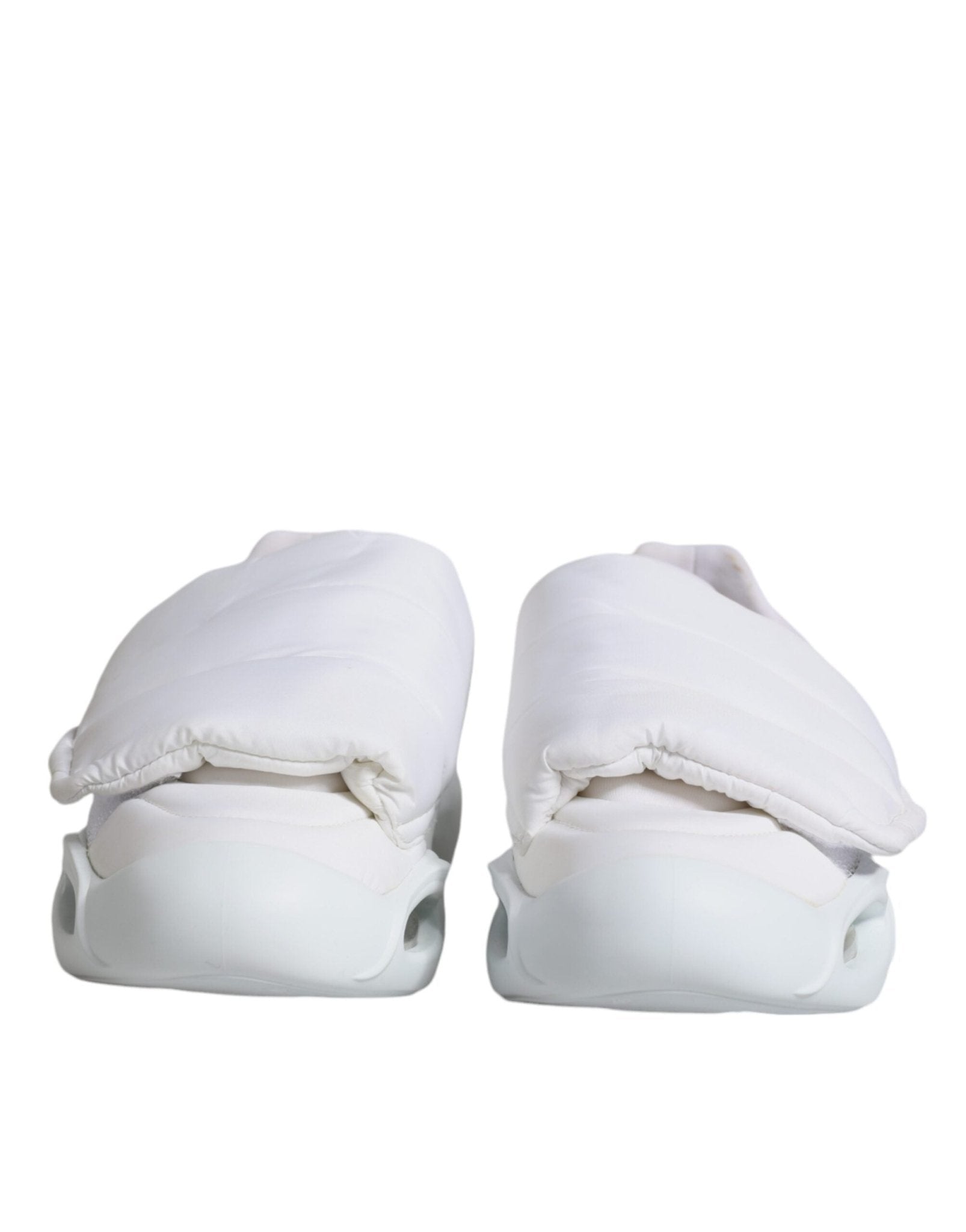 Dolce & Gabbana White Padded Fabric Low Top Sneakers Shoes - SMARTMARTNZ